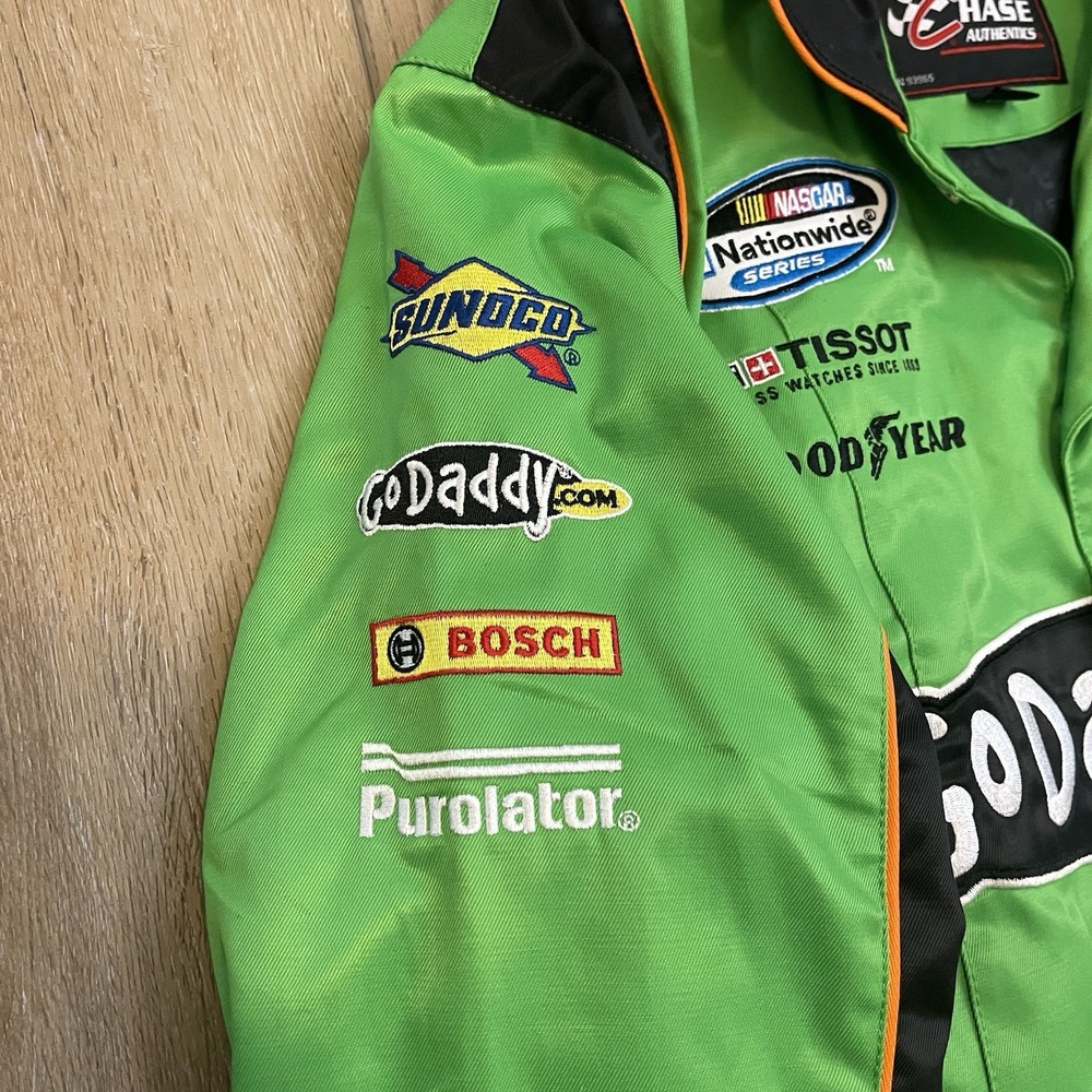 Chase Authentics NASCAR Danika Patrick Go Daddy Jacket Green Size Large - Picture 7 of 13